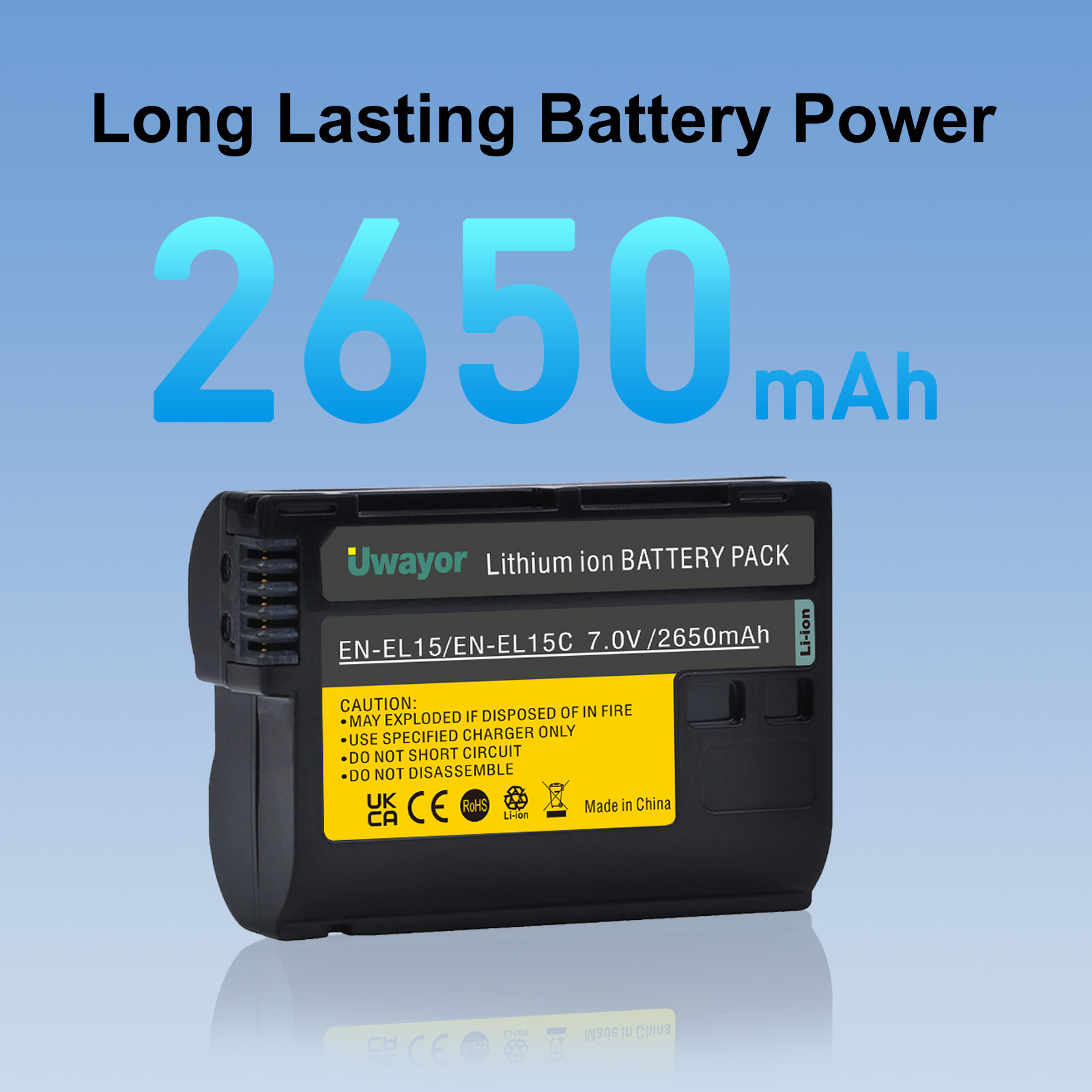 2650mAh Uwayor ENEL-15/ENEL15C - огляд і ціна Nikon Camera Z6 Iii